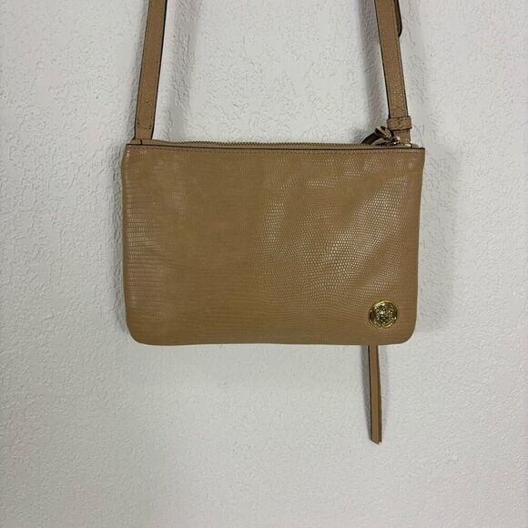 Vince Camuto Tan Leather Animal Print Crossbody Purse - Picture 4 of 11